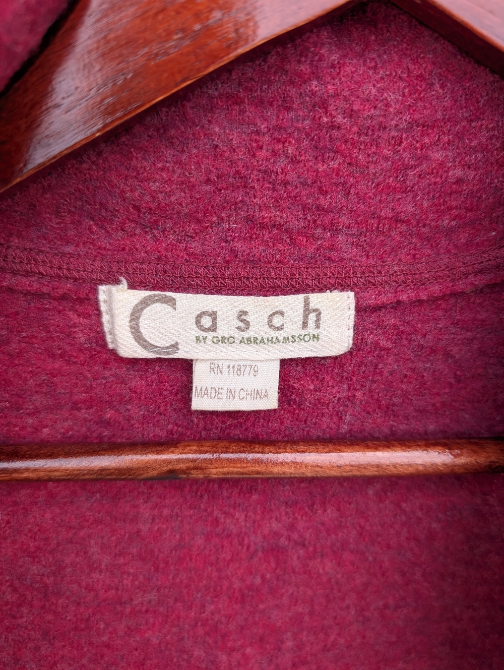 { Anthropologie } Casch By Gro Abrahamsson Boiled Wools Cardigan Sweater - Picture 4 of 8